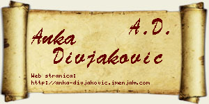 Anka Divjaković vizit kartica